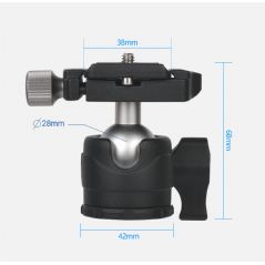 PFY CNC Tabletop-Tripod 50cm mit 28mm Kugelkopf