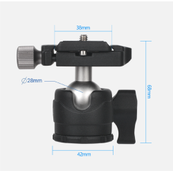 CNC Tabletop Tripod 85cm with 28mm ballhead