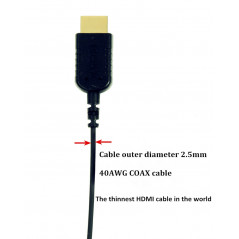 PFY - Ultra dünnes 4K HDMI Kabel 70cm - Type A auf Type D90