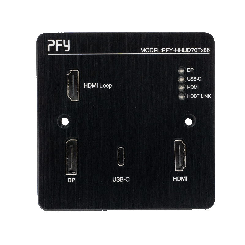 4K HDBaseT Wallplate Transmitter 3 In HDMI USB-C DisplayPort 4K HDBaseT Wallplate Transmitter 3 In HDMI USB-C DisplayPort