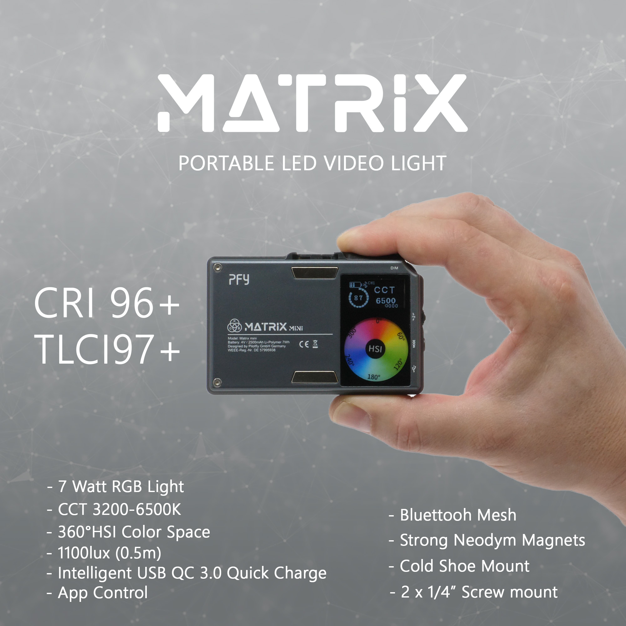 PFY Matrix mini - Video RGB Licht